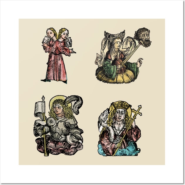 Medieval Saints and other characters Wall Art by GrampaTony